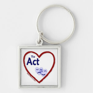 Love to Act Keychain