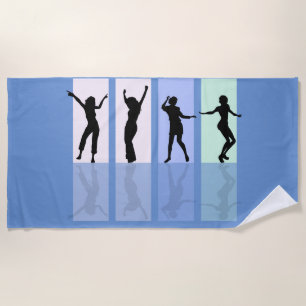 "LOVE TO DANCE" beach towel. Beach Towel