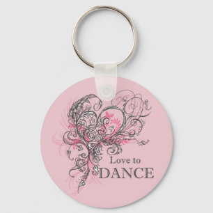 Love to Dance Keychain (customizable)