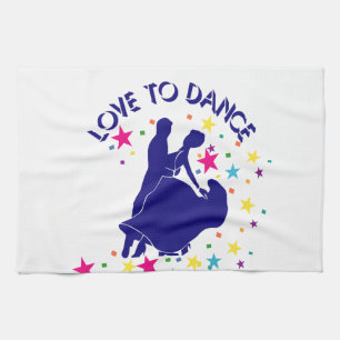 Love to dance kitchen towel