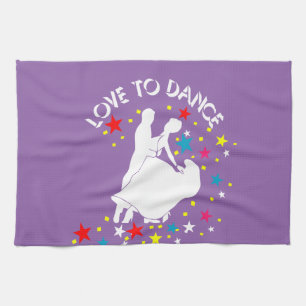 Love to dance kitchen towel