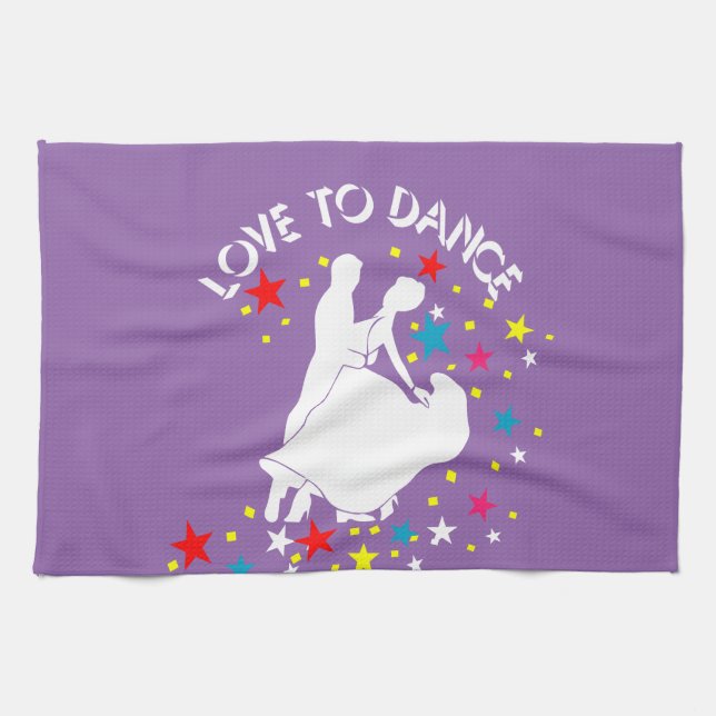 Love to dance kitchen towel (Horizontal)