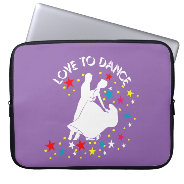 Love to dance laptop sleeve (Front)