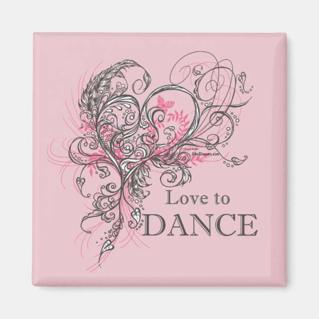 Love to Dance Magnet (customizable) (Front)
