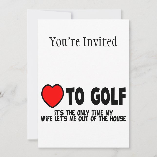 Love To Golf Invitation (Front)
