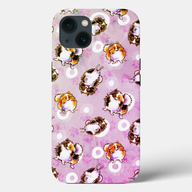 Love to Parti Pomeranians Case-Mate iPhone Case (Back)