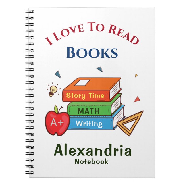 Love To Read Books Reader Reading Personalize (Front)