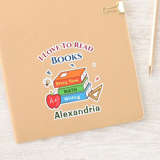 Love To Read Books Reader Reading Personalize (Notebook)