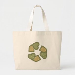 Love to recycle large tote bag