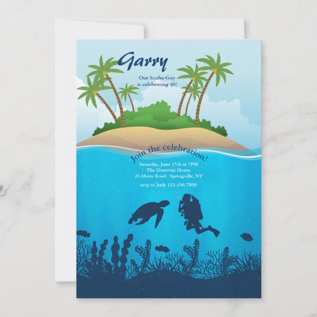 Love to Scuba Invitation (Front)