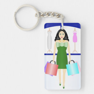 LOVE TO SHOP KEYCHAIN