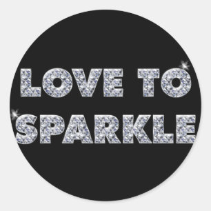 Love To Sparkle Classic Round Sticker