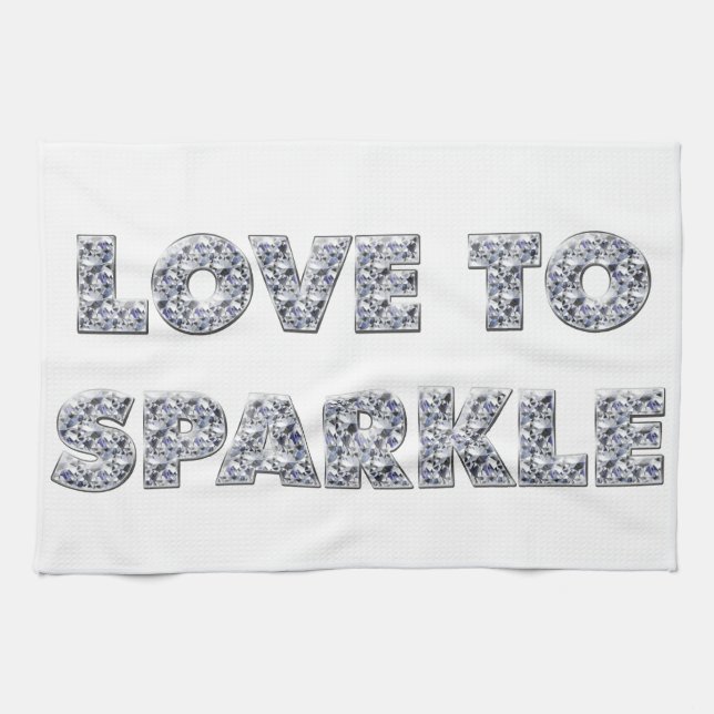 Love To Sparkle Kitchen Towel (Horizontal)
