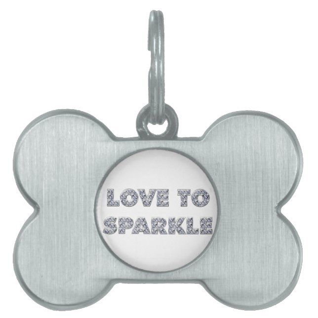 Love To Sparkle Pet ID Tag (Front)