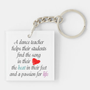 Love to Teach Dance Keychain