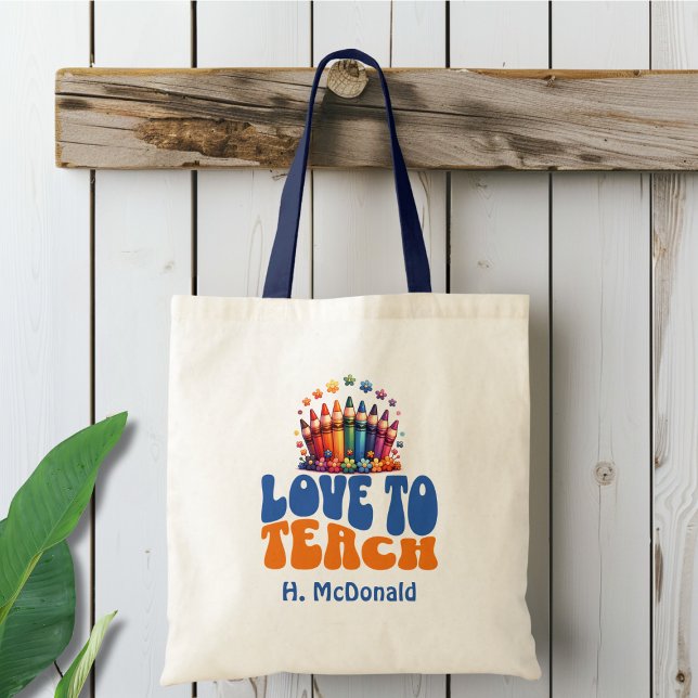 Love to Teach Personalized  Tote Bag (Creator Uploaded)