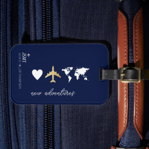 'Love to Travel the World' new adventures Luggage Tag