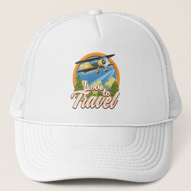 Love to Travel Trucker Hat (Front)