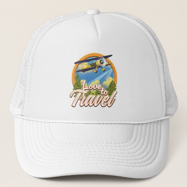 Love to Travel Trucker Hat (Front)