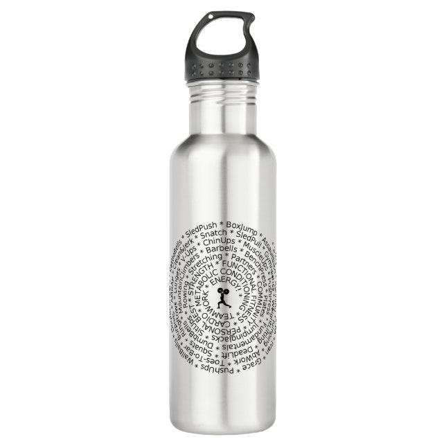 LOVE TO WORKOUT - Crossfit-Inspired Design 710 Ml Water Bottle (Front)