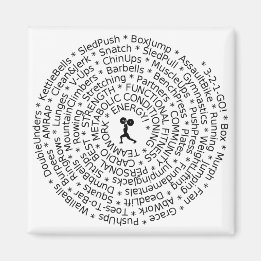 LOVE TO WORKOUT - Crossfit-Inspired Design Magnet