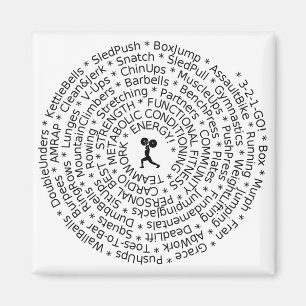 LOVE TO WORKOUT - Crossfit-Inspired Design Magnet