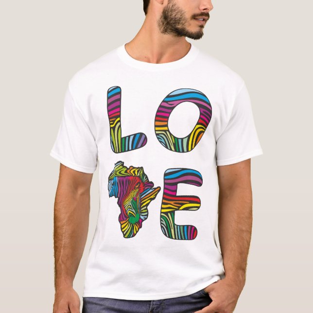 Love to zebras Africa T-Shirt (Front)