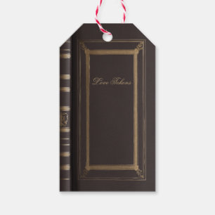 Love token book cover wedding gift tags