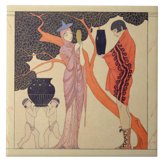 Love Token (w/c on paper) Tile (Front)