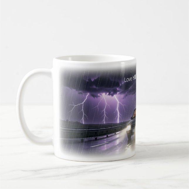 Love Torn Apart Storm Highway Memory Mug (Left)