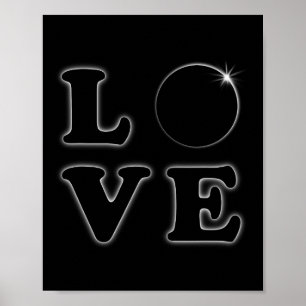 Love Total Solar Eclipse 04.08.2024 Totality  Poster