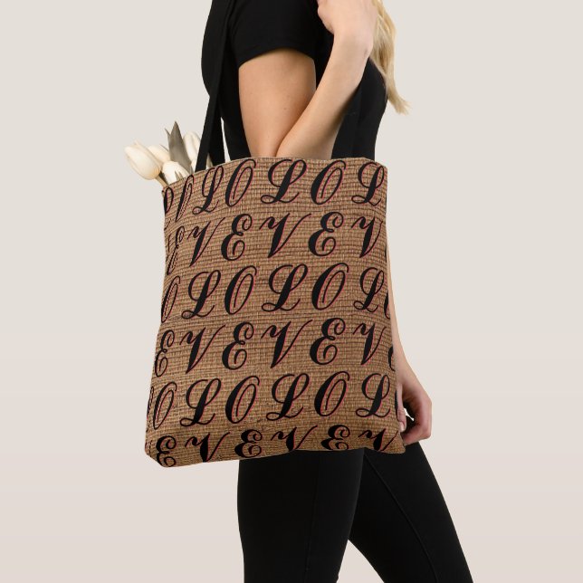 "LOVE" Tote Bag (Close Up)