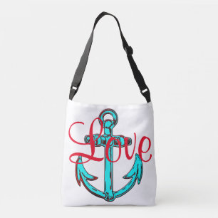 Love tote bag Pretty beach anchor 