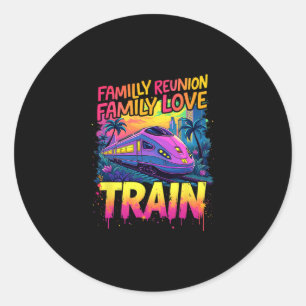 Love Train Team Family Reunion Gathering Trip Classic Round Sticker