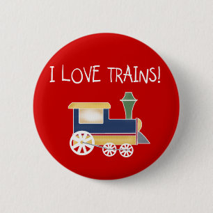 LOVE TRAINS 2 INCH ROUND BUTTON