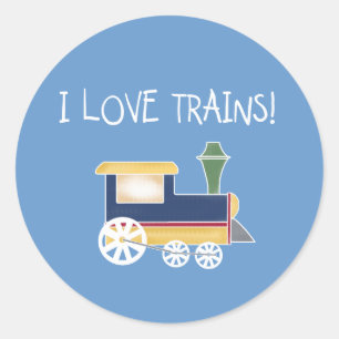 LOVE TRAINS CLASSIC ROUND STICKER