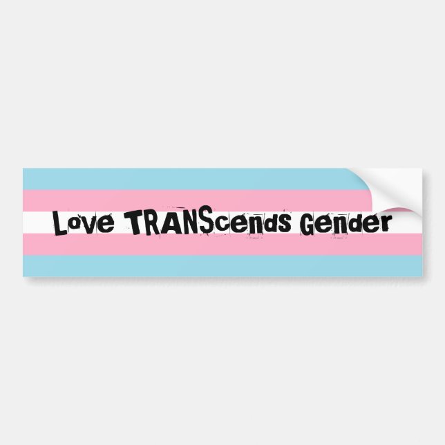 Love TRANScends Gender Bumper Sticker (Front)