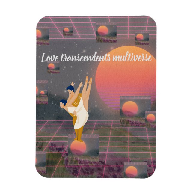 Love Transcends Multiverse Magnet (Vertical)