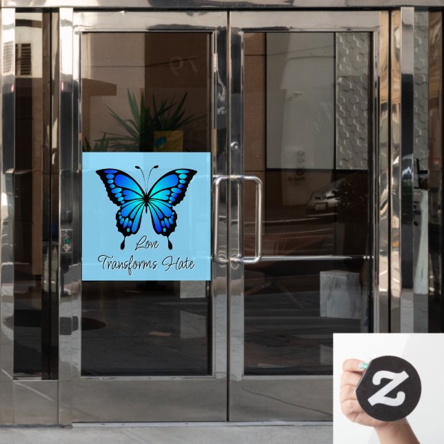Love Transforms Hate Window Cling (Office Door)