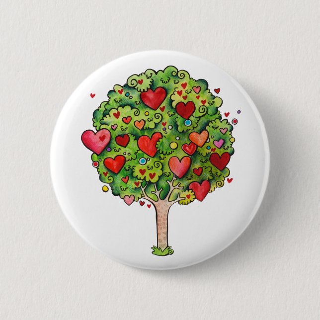 Love Tree 2 Inch Round Button (Front)