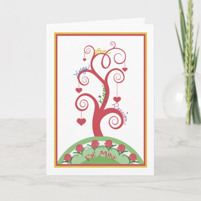 Love Tree Card for Valentine's Day (Front)