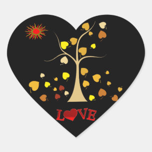 Love Tree Heart Sticker