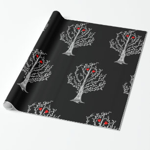 Love tree wrapping paper
