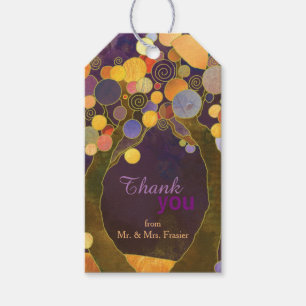 Love Trees Purple Wedding Thank You Gift Tags