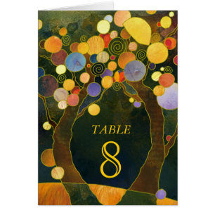 Love Trees Rustic Wedding Table Number Card