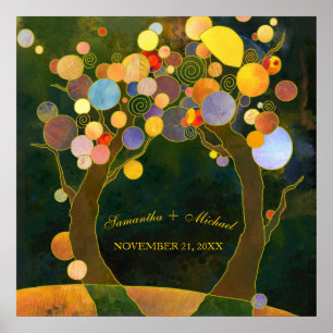 Love Trees, Symbol of Love Wedding Ceremony Poster