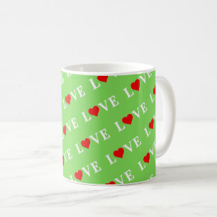 LOVE Trending Lime Green Modern Elegant Coffee Mug