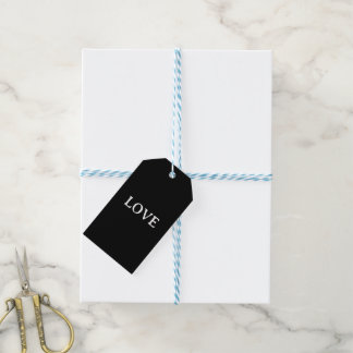 LOVE trendy modern hand lettered script writing Fo Gift Tags