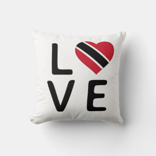 Love - Trinidad and Tobago Flag Throw Pillow