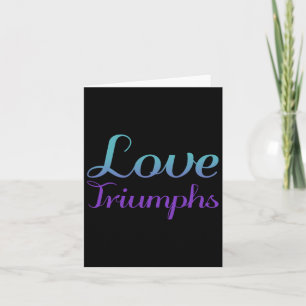 Love Triumphs Purple Suicide Prevention Awareness Card